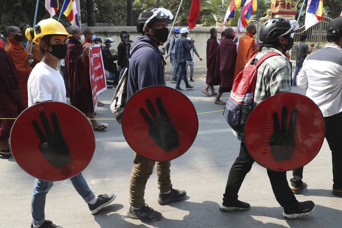 Myanmar protesters stage a 10-day general strike in the face of military violence