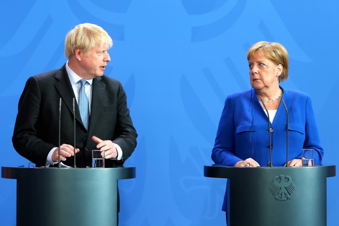 image of boris johnson and angela merkel