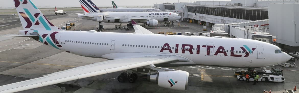 image of an air italy plane