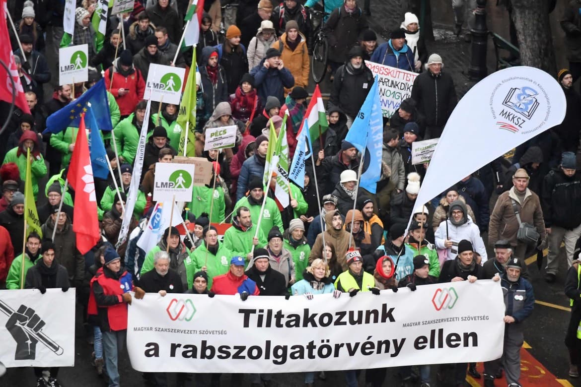 Thousands of Hungarians are protesting Orban’s ‘slave law’