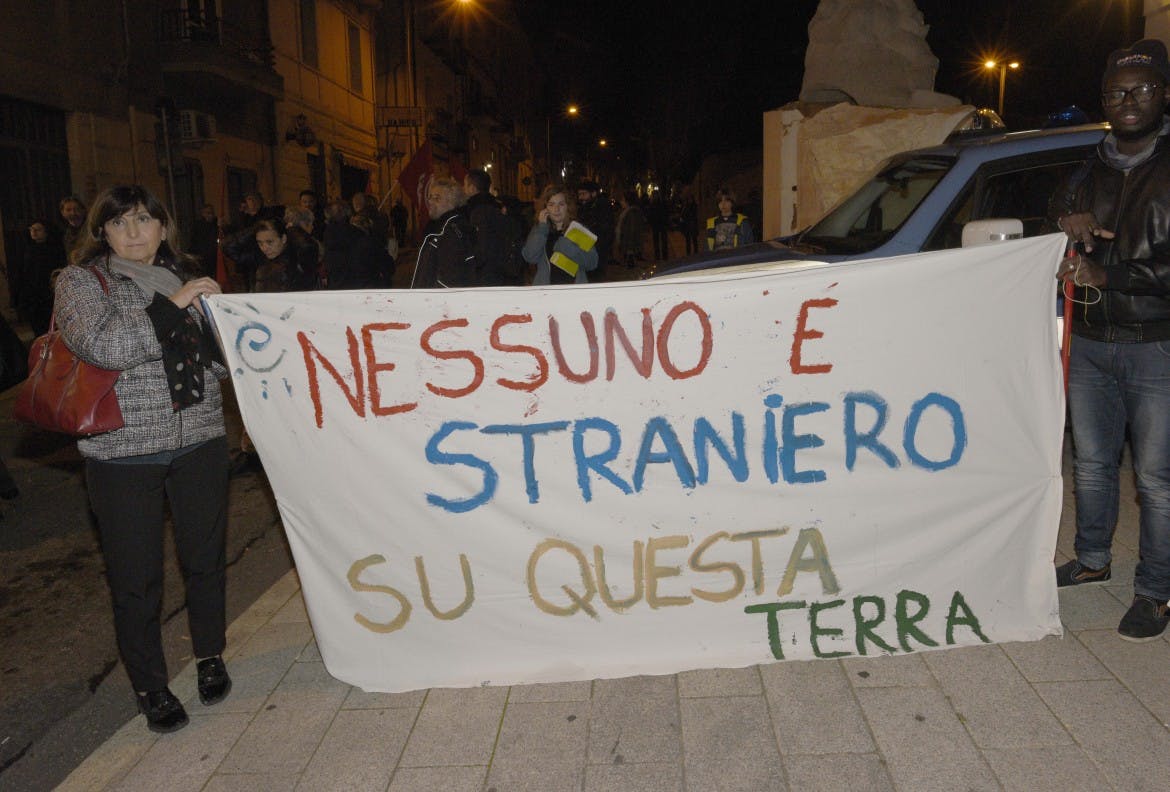 image of italian protesters