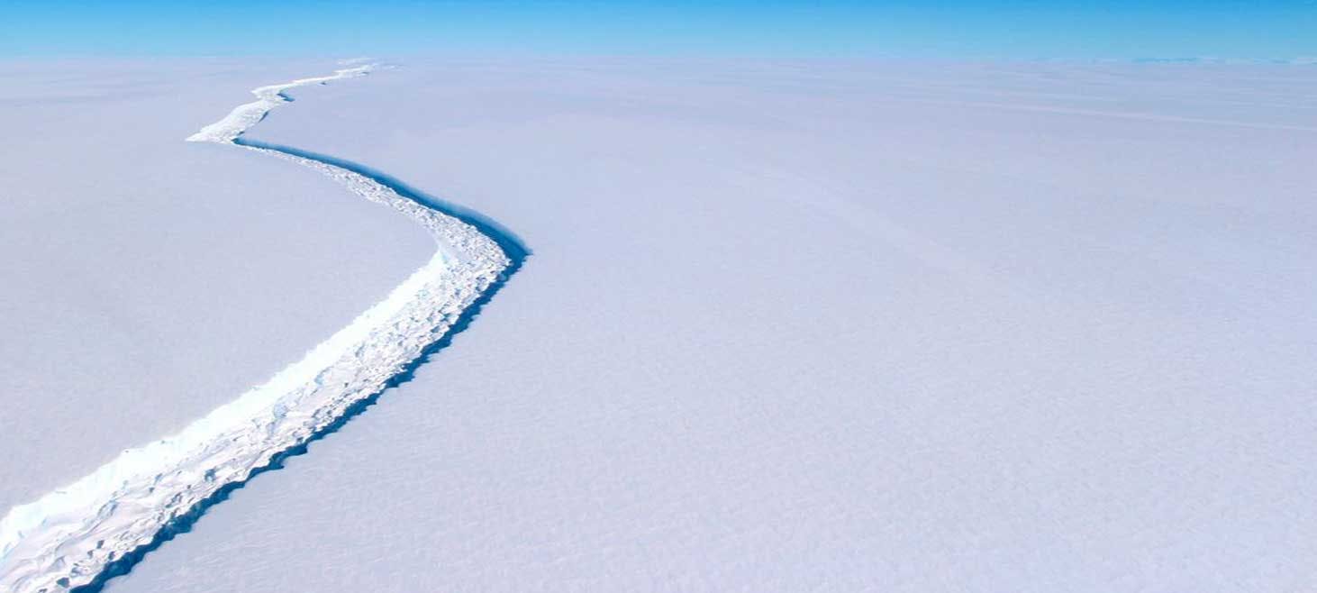 The seven year crack: a trillion ton iceberg breaks off Antarctica