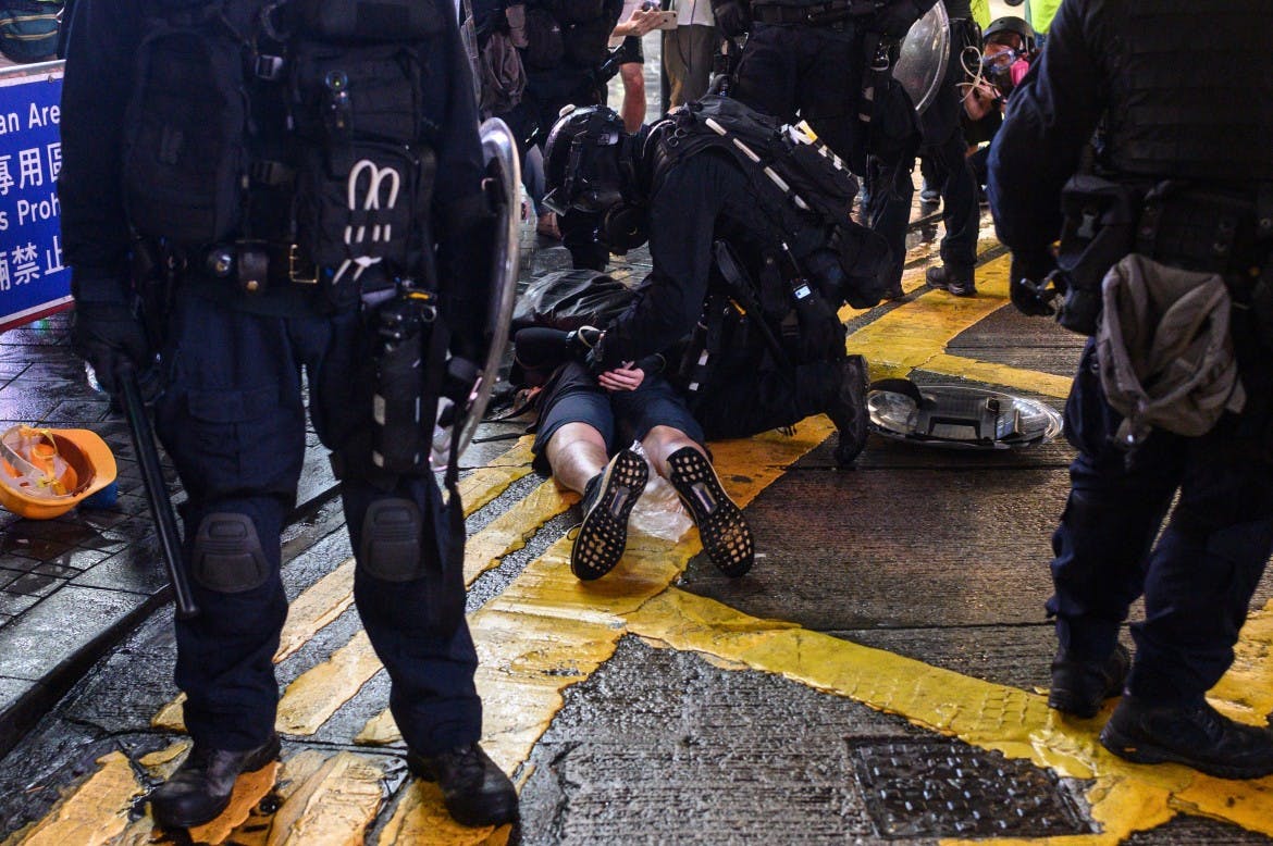 Nights of violence in Hong Kong, where local police are trying to cut off the protests