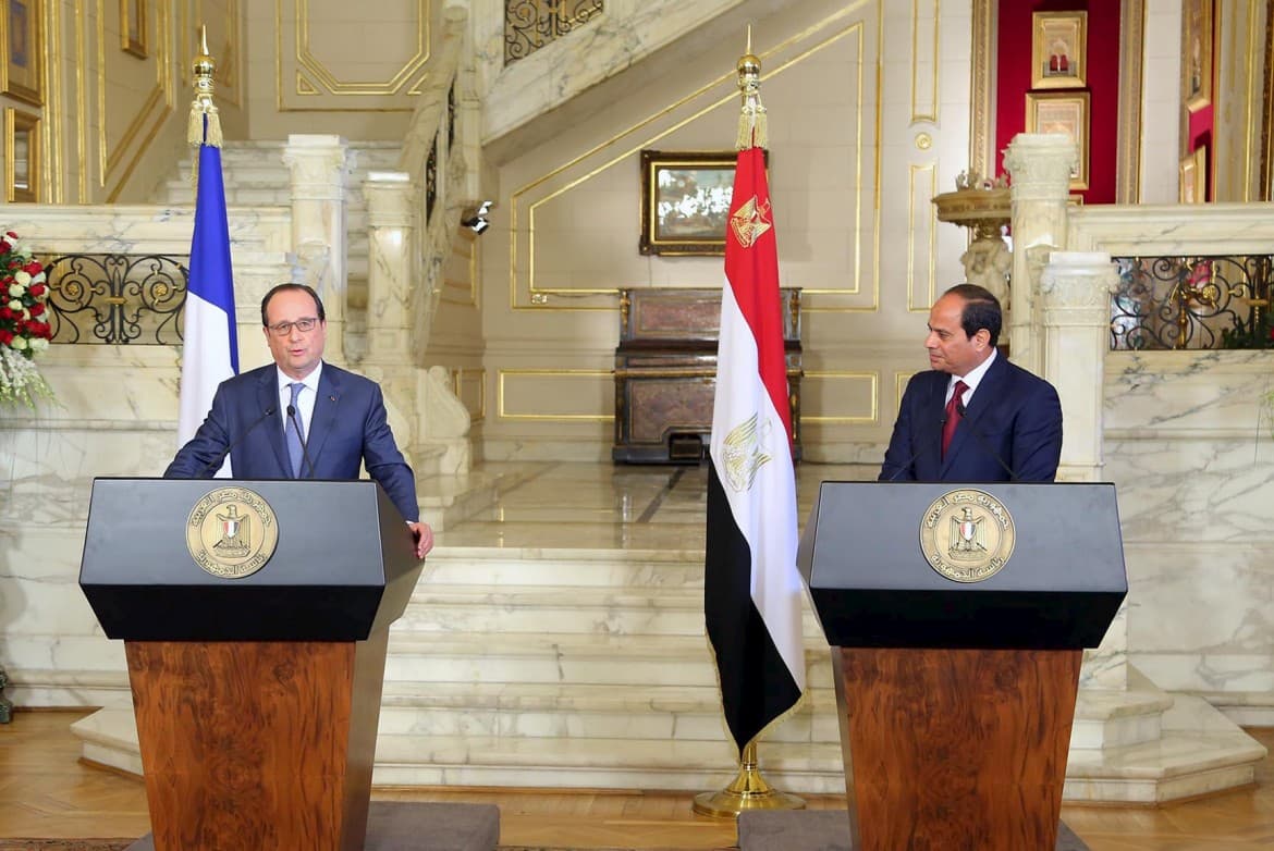 hollande and el-sisi