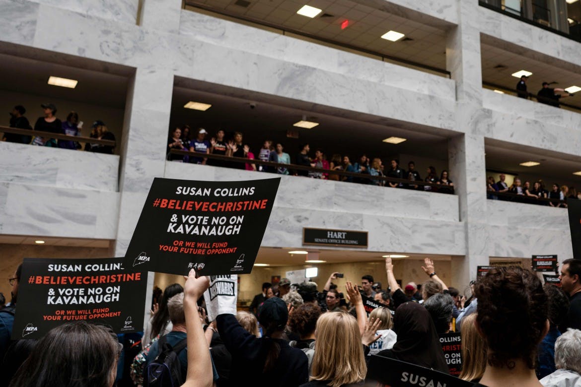 Republicans advance Kavanaugh toward high court despite credible sexual assault allegation
