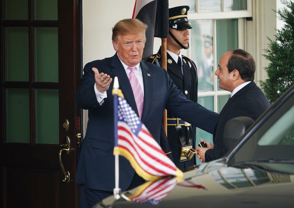 Trump on el-Sisi: ‘He’s doing a great job’