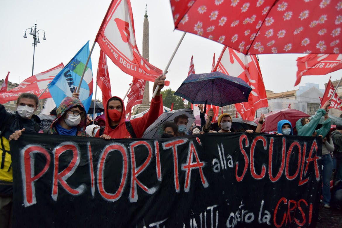 With schools short-staffed, Italian educators take the streets