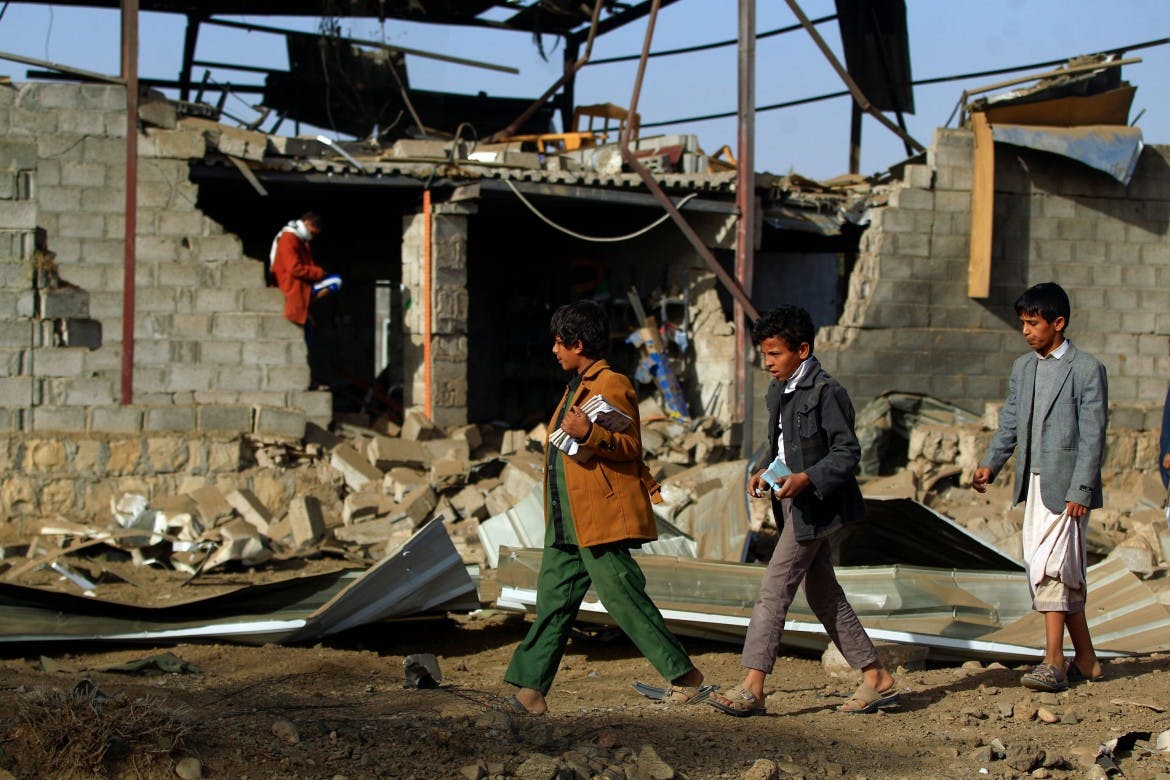 Yemeni families are suing bomb makers like Raytheon