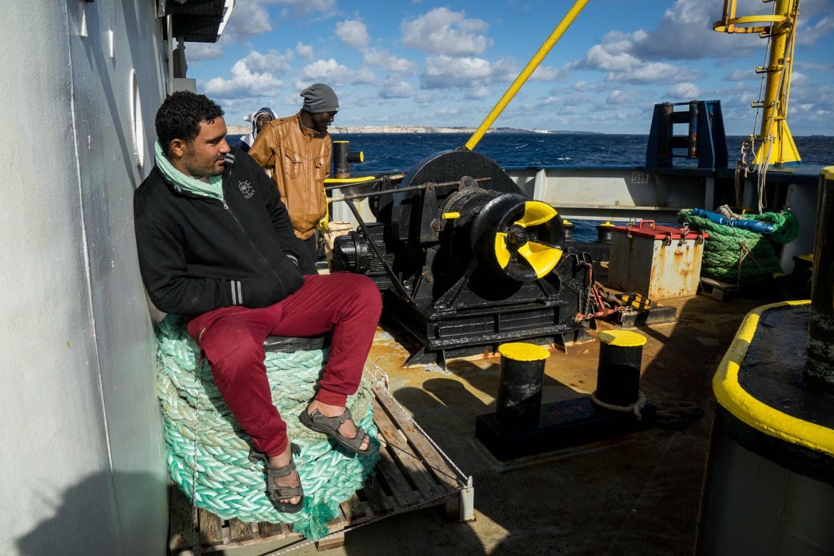 Conditions grow desperate aboard stranded migrant vessels