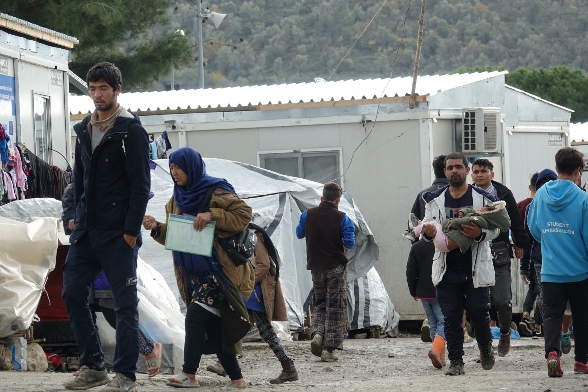 image of refugees at moria
