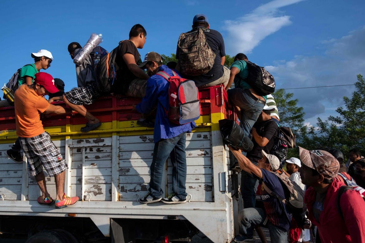 Migrant caravan continues north with solidarity as Trump calls for ‘tent city’
