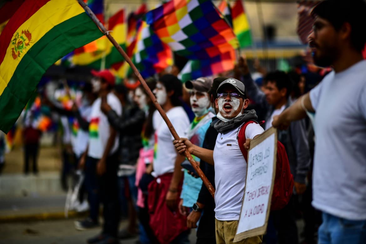 image of bolivian protesters