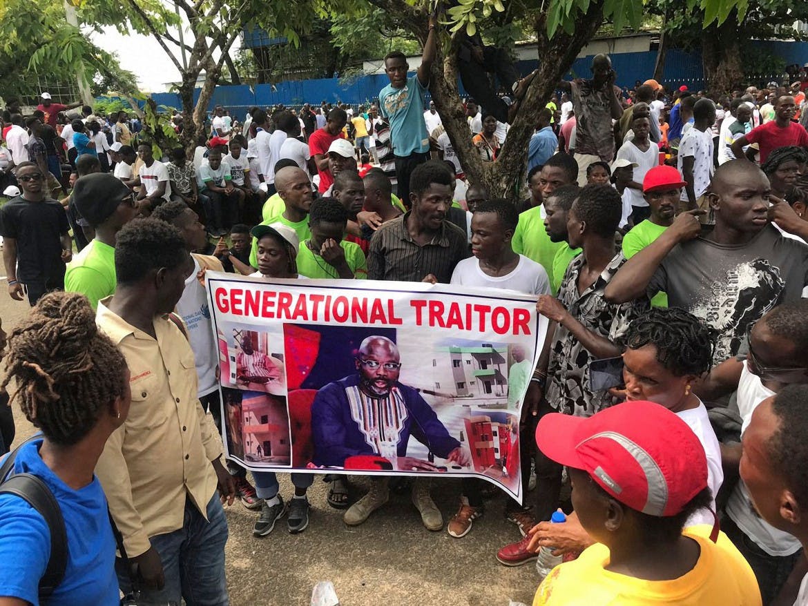 In Liberia, admiration and anger for George Weah