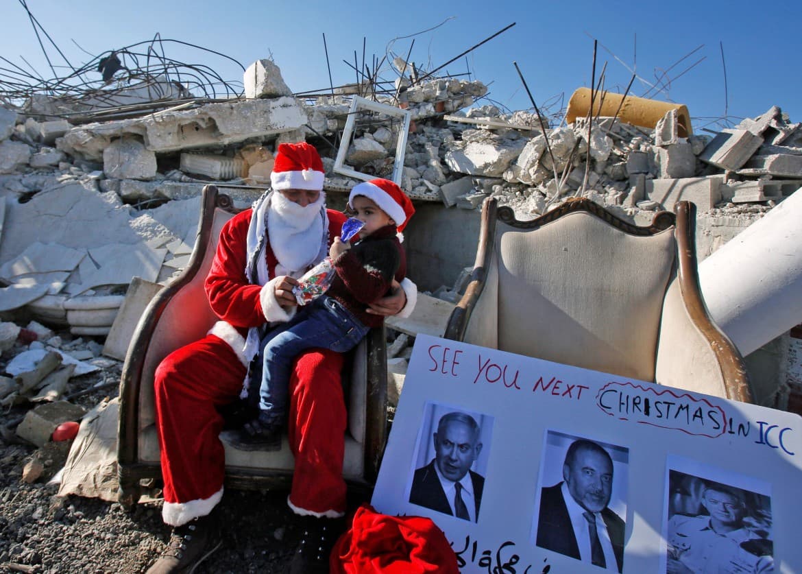 image of santa claus in bethlehem