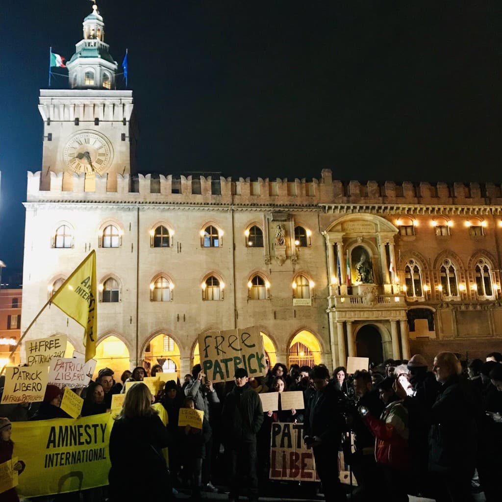 image of a demonstration for patrick zaki