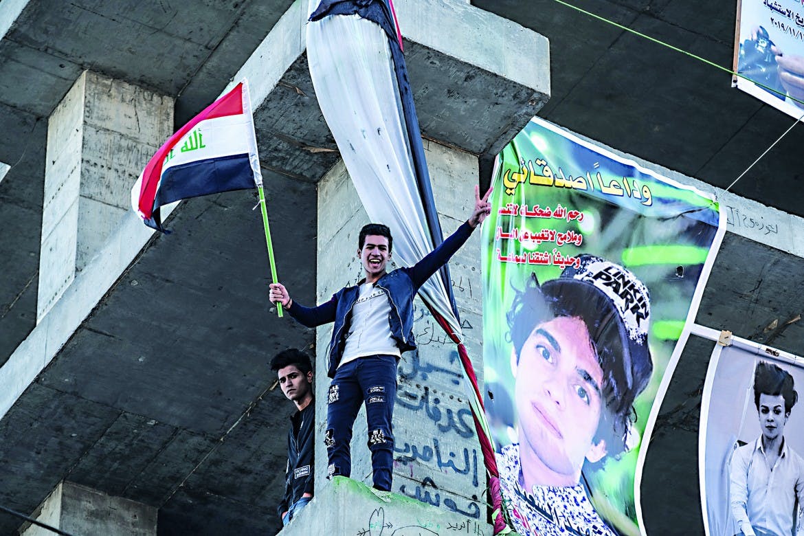 image of an iraqi protester