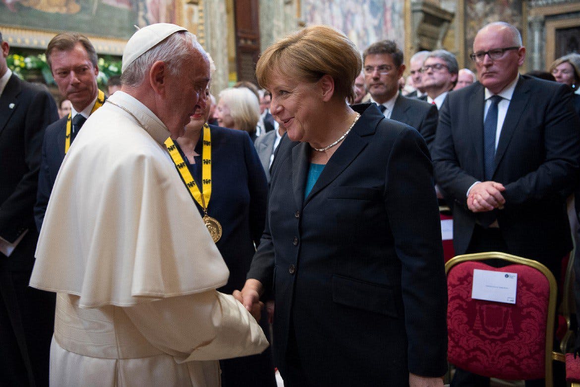 Pope Francis scolds European leaders as he receives Charlemagne Prize