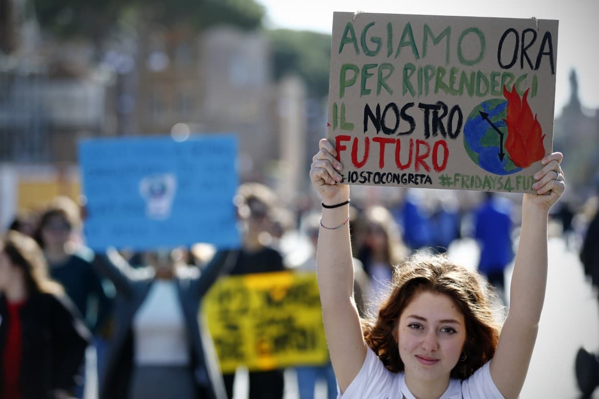 image of climate protester