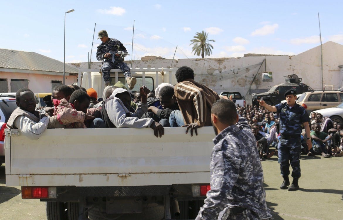 image of refugees in libya