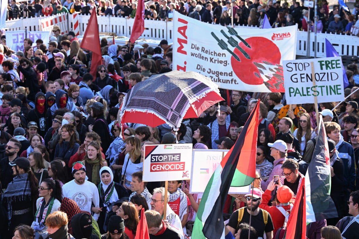 The German left called 50,000 to the streets, for the first time ‘against genocide’