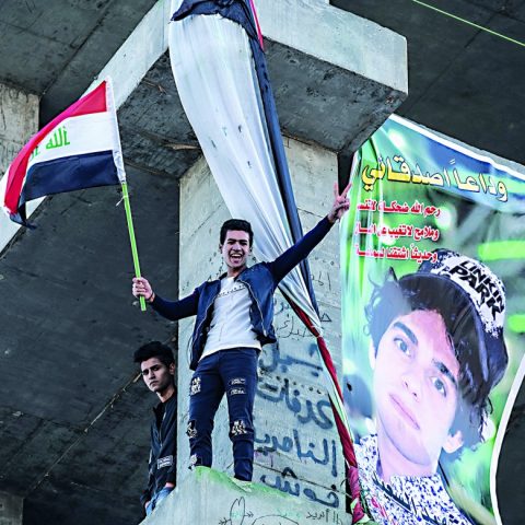 image of an iraqi protester