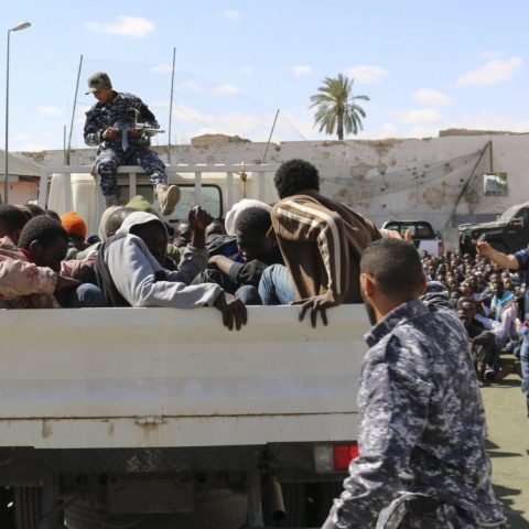 image of refugees in libya