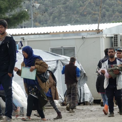 image of refugees at moria